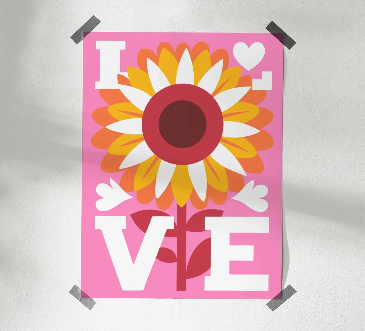 La bellezza dei girasoli poster con telaio in legno da FLOWER PLACE SHOP