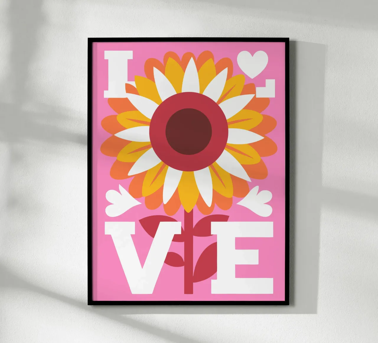 La bellezza dei girasoli poster con telaio in legno da FLOWER PLACE SHOP