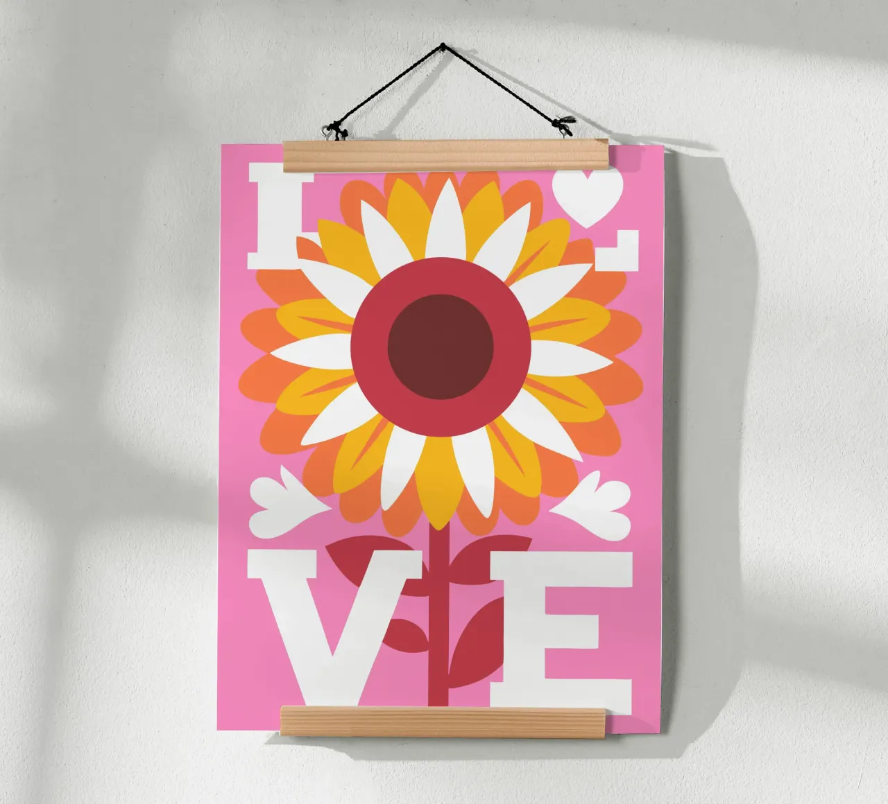 La bellezza dei girasoli poster con telaio in legno da FLOWER PLACE SHOP