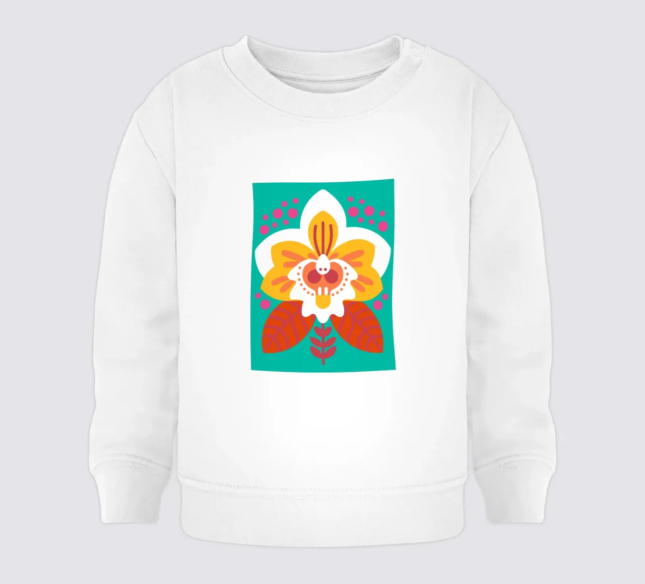 Fiore di orchidea felpa neonato da FLOWER PLACE SHOP