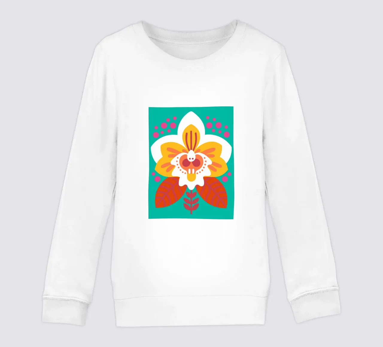 Fiore di orchidea felpa bambino da FLOWER PLACE SHOP