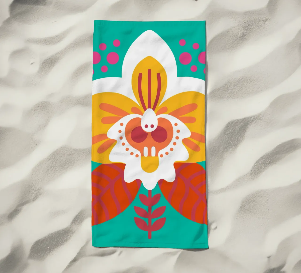 Fiore di orchidea telo mare da FLOWER PLACE SHOP