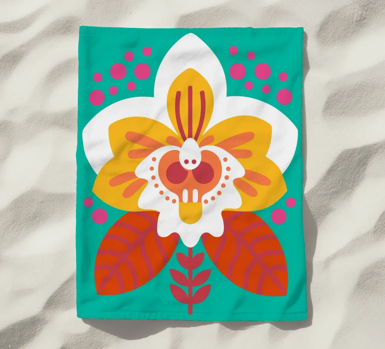 Fiore di orchidea telo mare da FLOWER PLACE SHOP