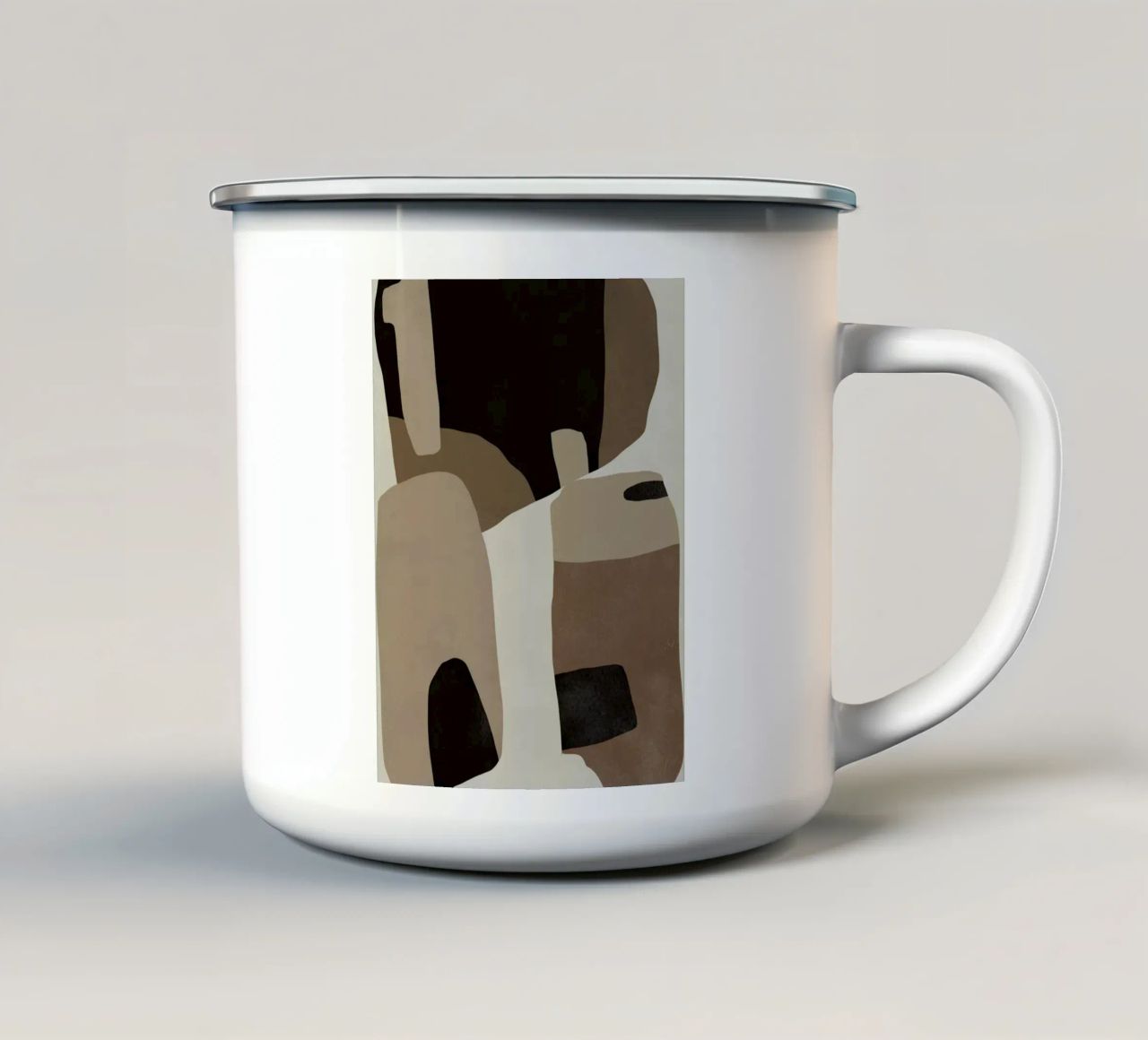 Inspo minimal neutral abstract 07 tazza in smalto da Little Dean