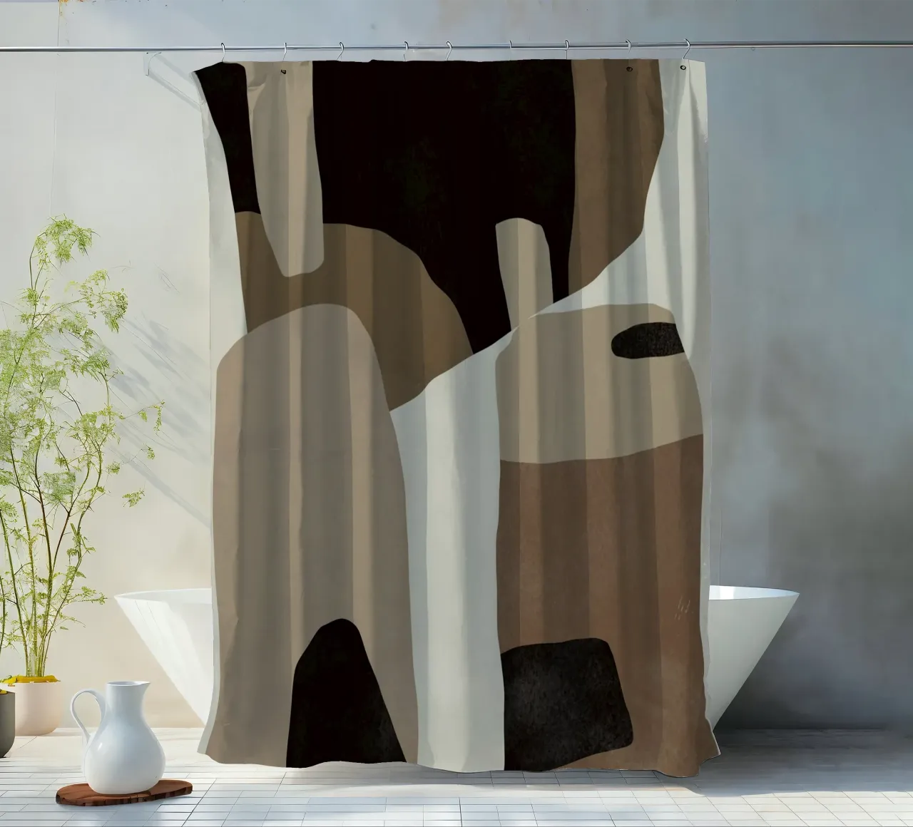 Inspo minimal neutral abstract 07 tenda da doccia da Little Dean