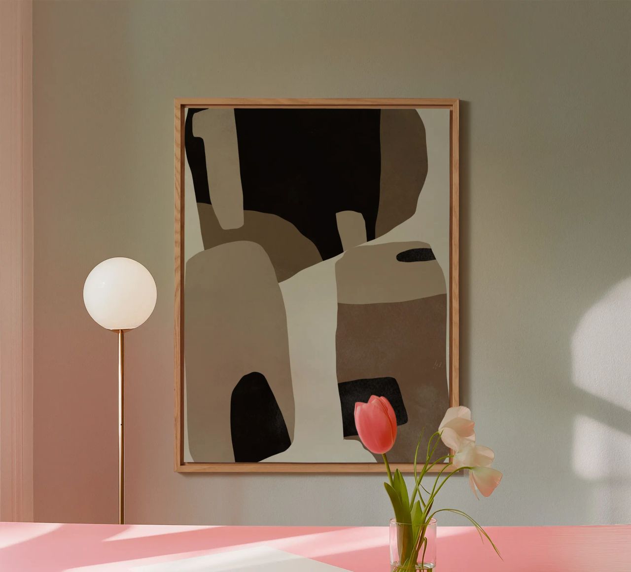 Inspo minimal neutral abstract 07 alluminio dibond da Little Dean