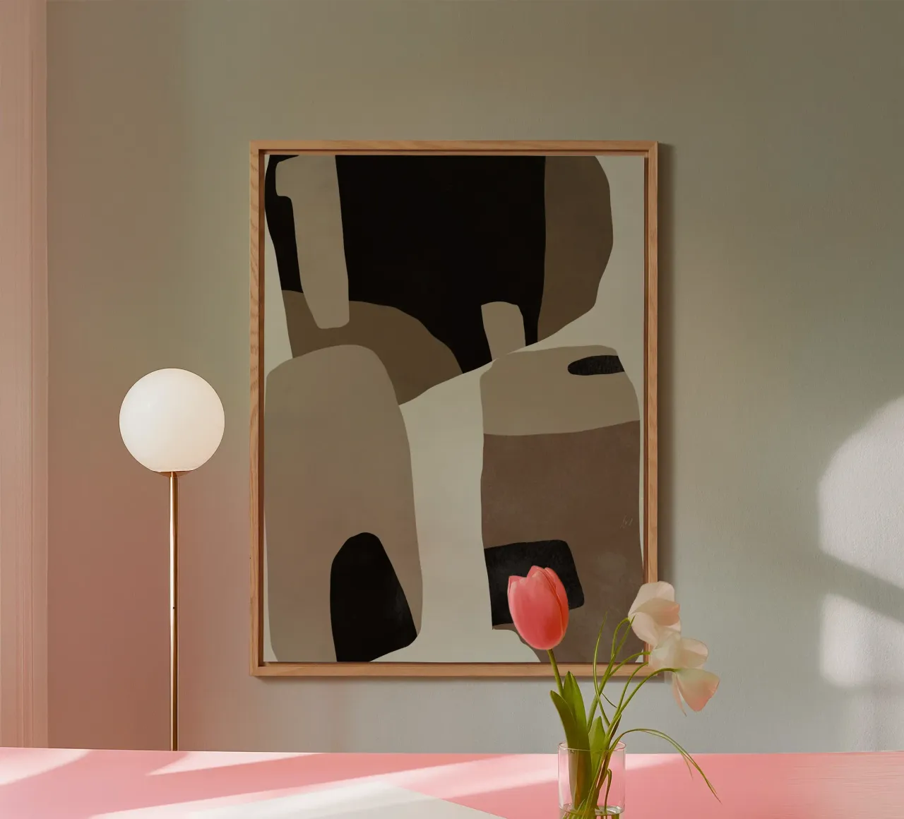 Inspo minimal neutral abstract 07 alluminio dibond da Little Dean
