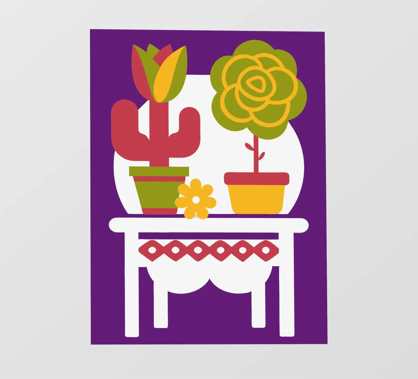 Cactus and Roses pellicola backlit da FLOWER PLACE SHOP