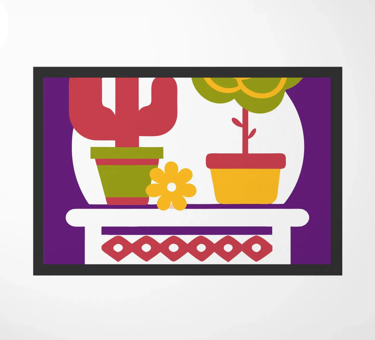 Cactus e rose zerbino da FLOWER PLACE SHOP