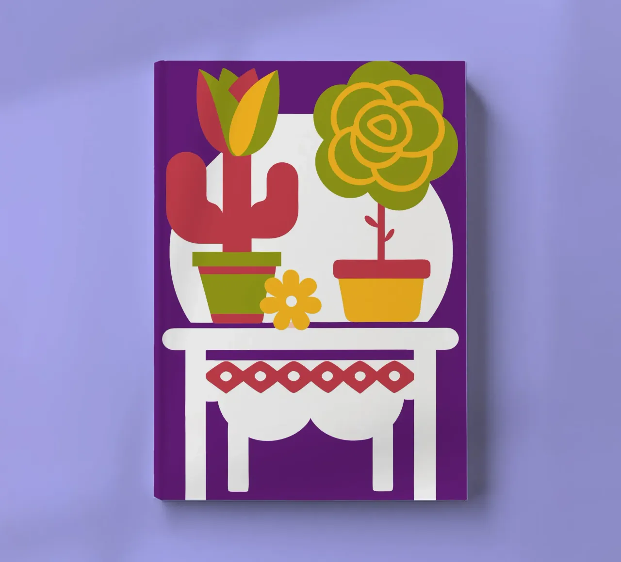 Cactus and Roses notebook by FLOWER PLACE SHOP