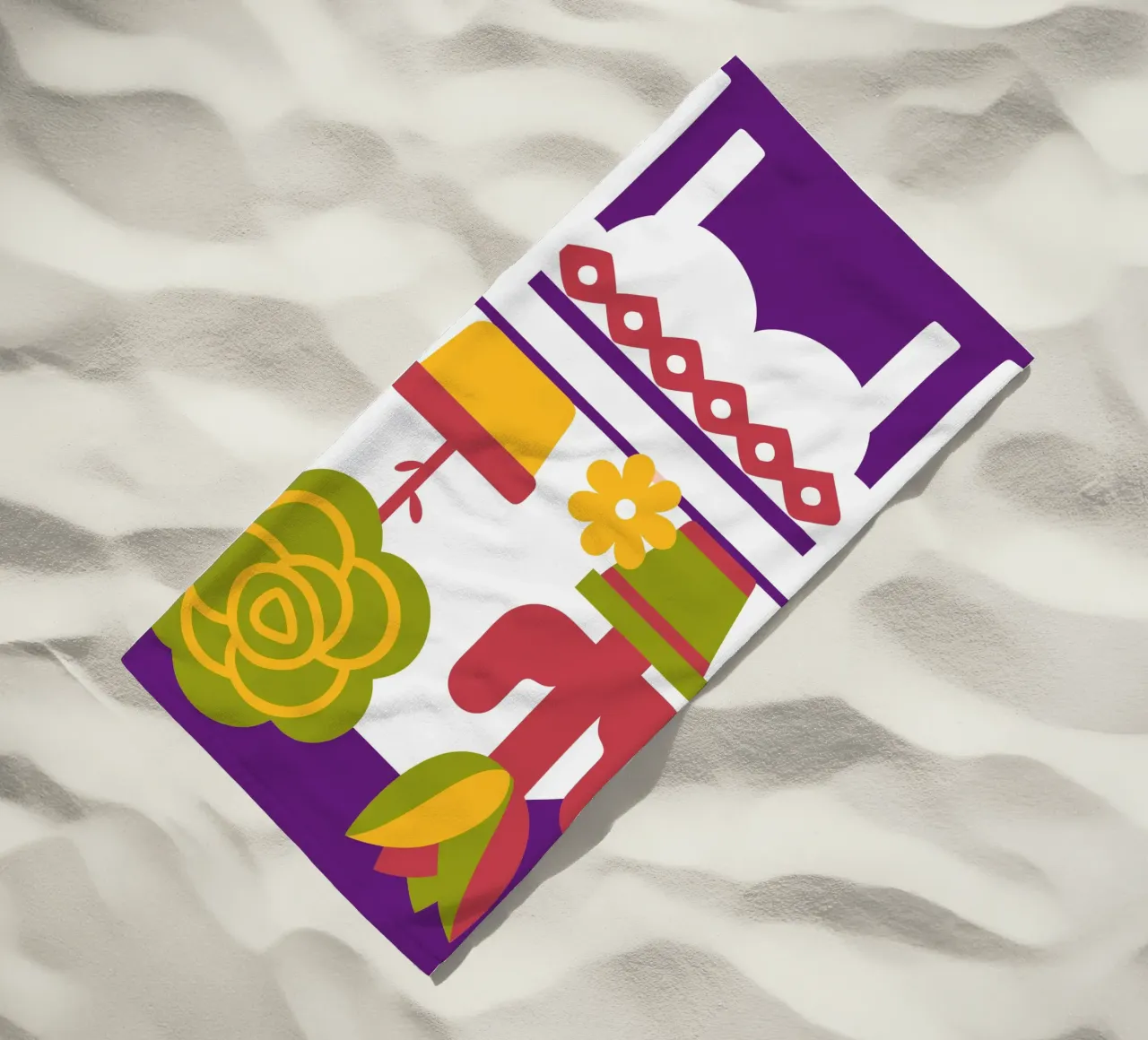 Cactus e rose telo mare da FLOWER PLACE SHOP