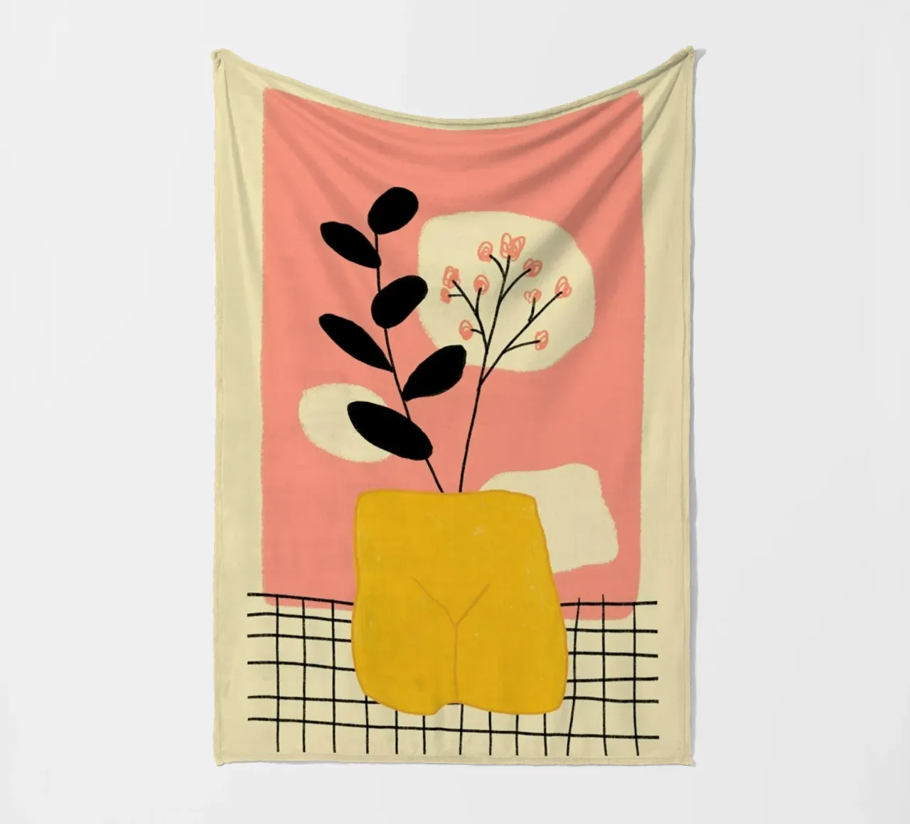 Rosa Fleecedecke von Pure