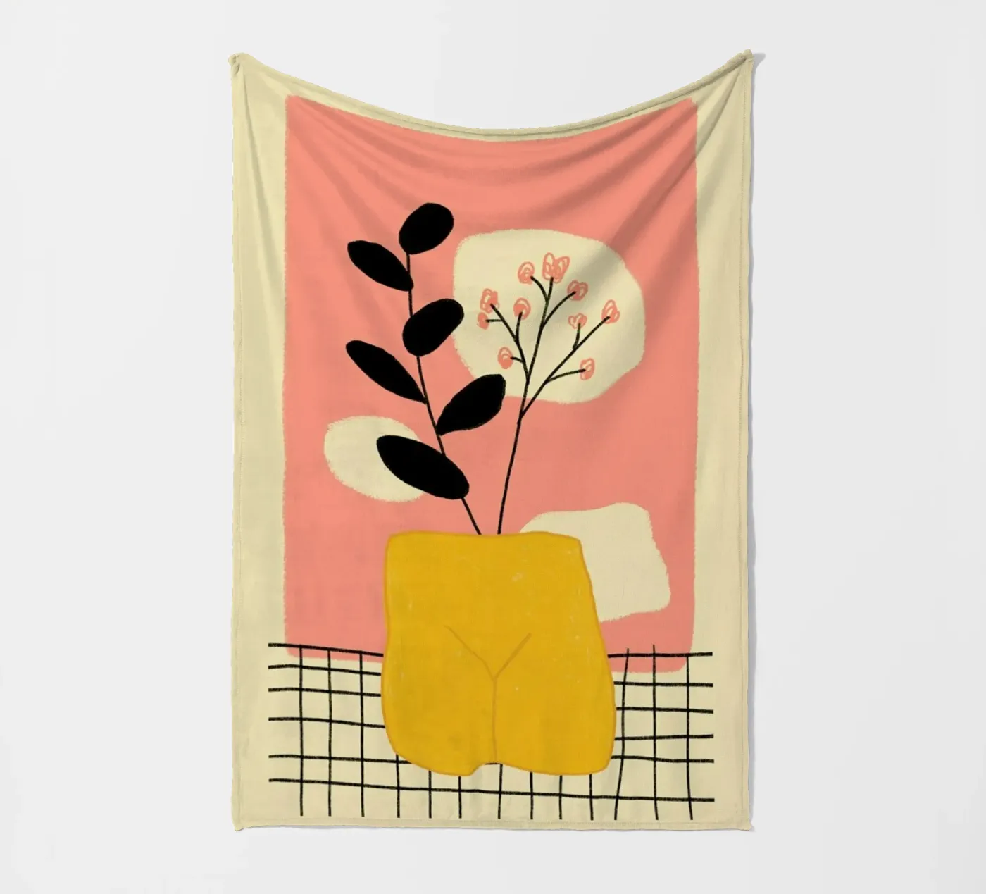 Rosa plaid polaire de Pure