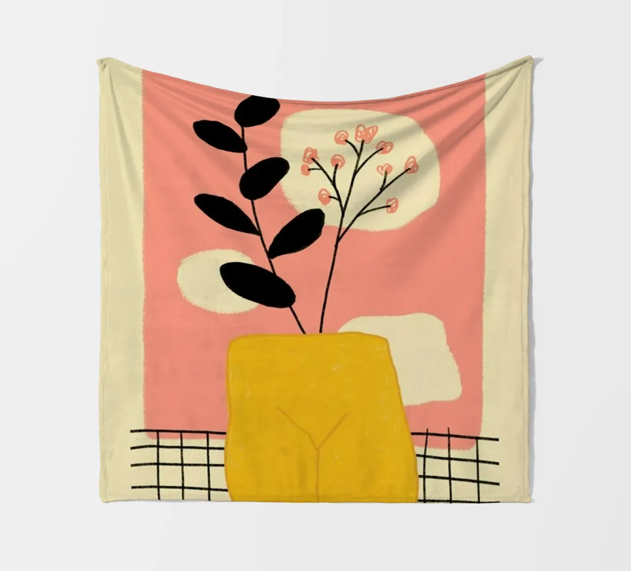 Rosa Fleecedecke von Pure