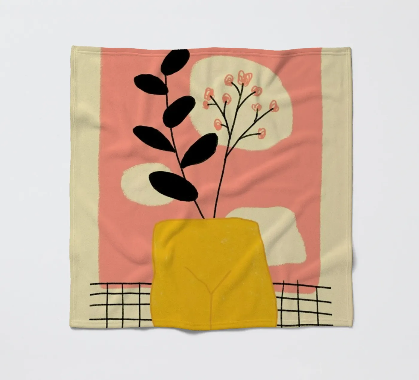 Rosa plaid polaire de Pure