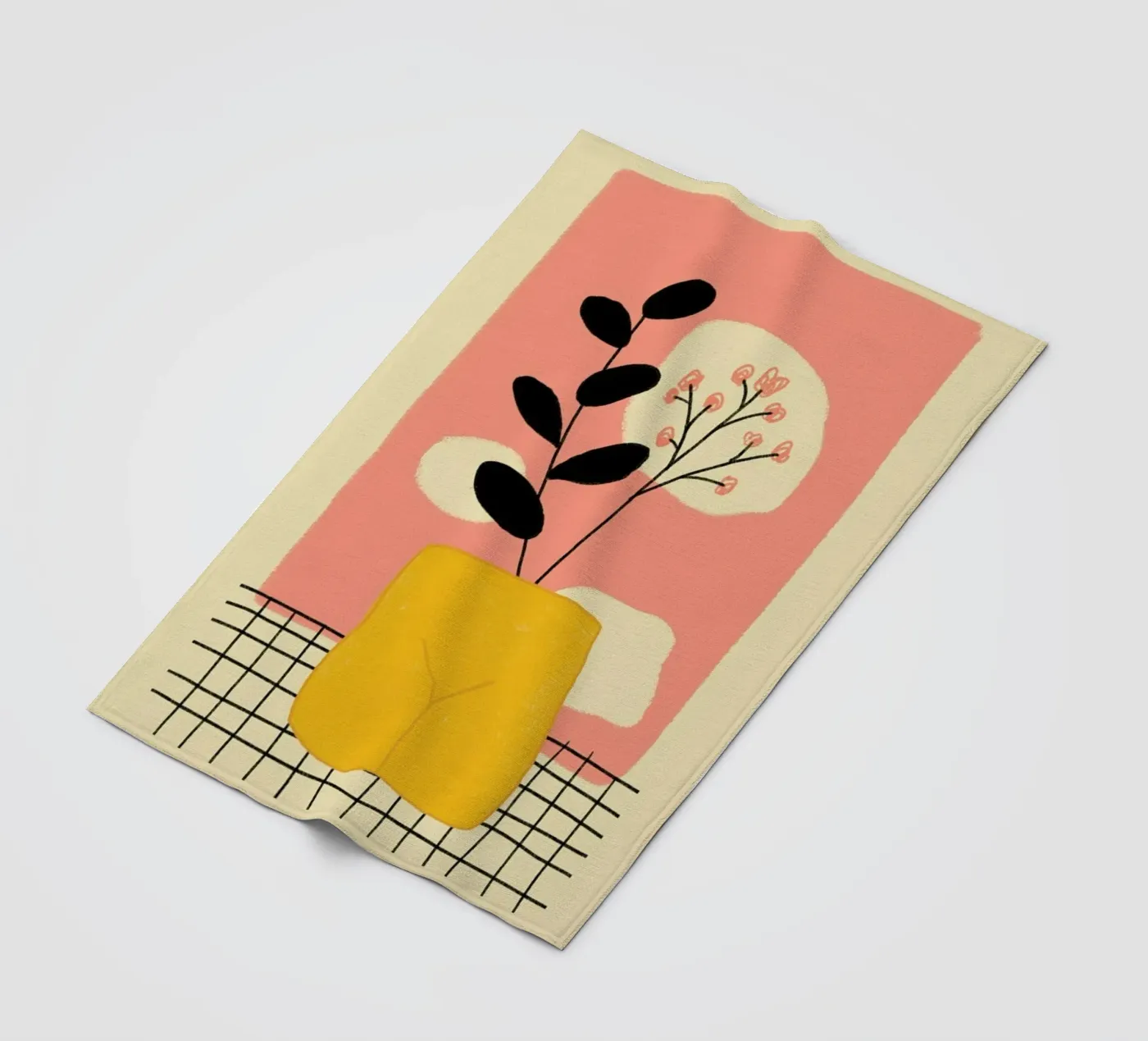 Rosa plaid polaire de Pure