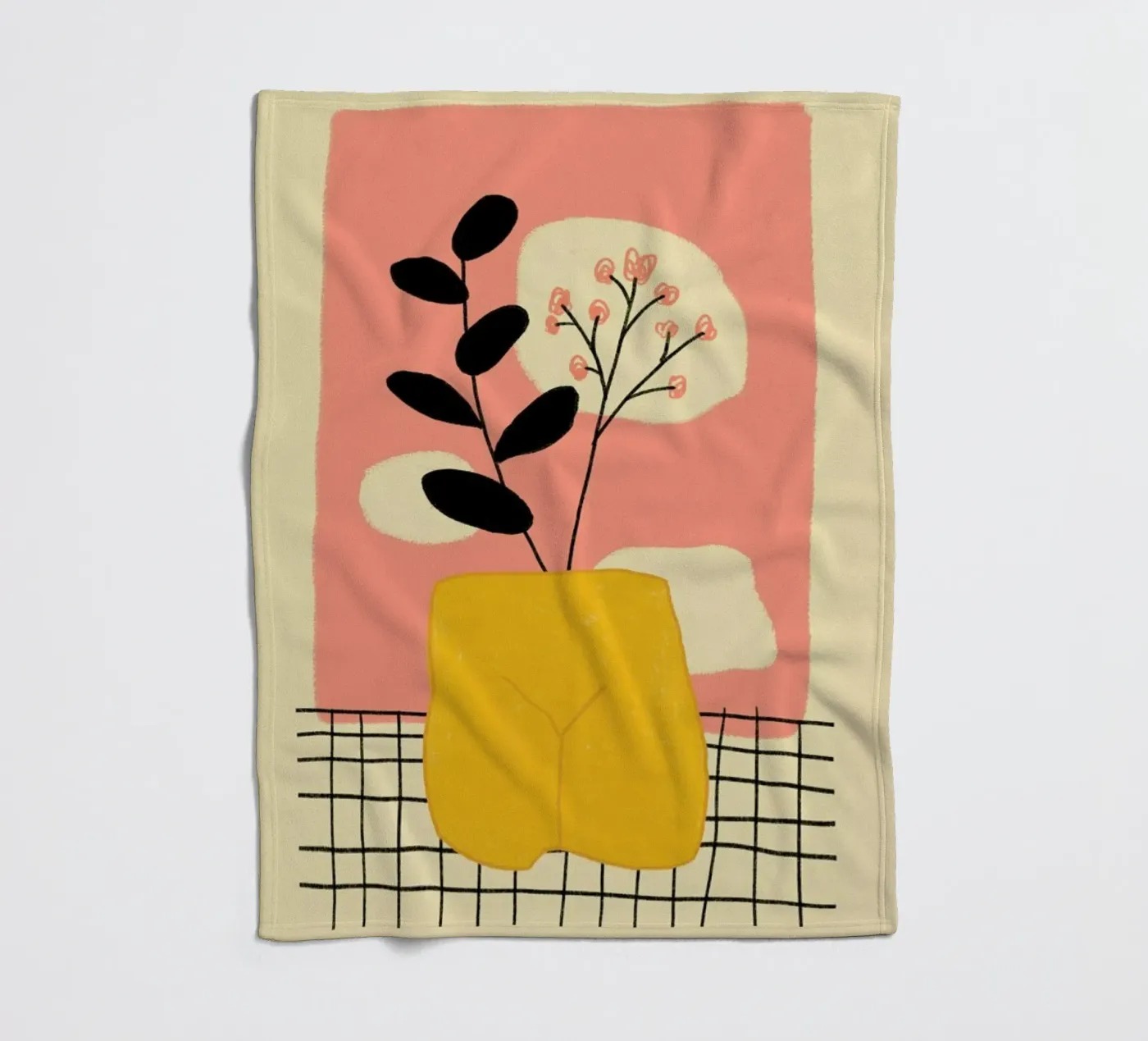 Rosa plaid polaire de Pure