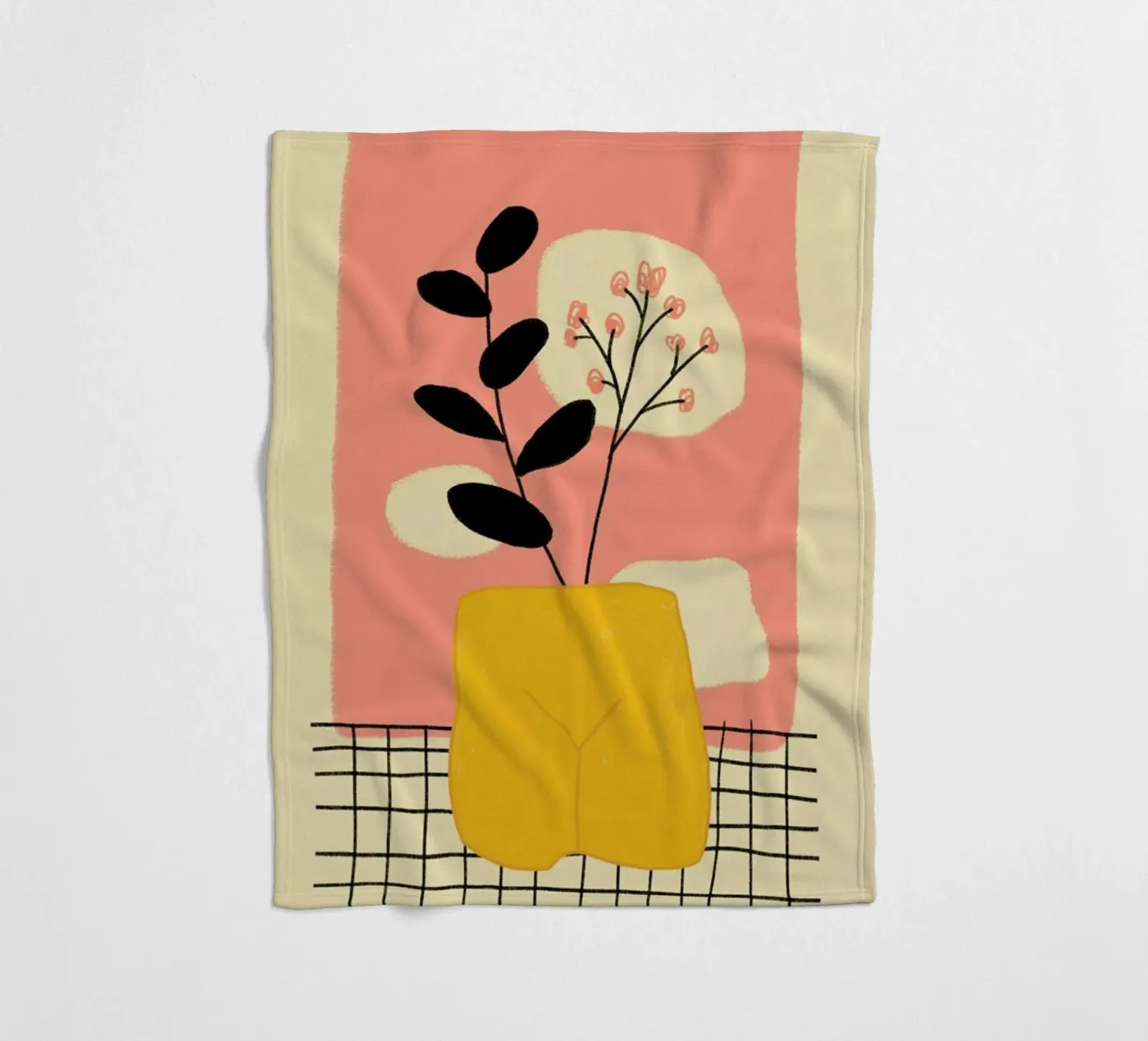 Rosa plaid polaire de Pure