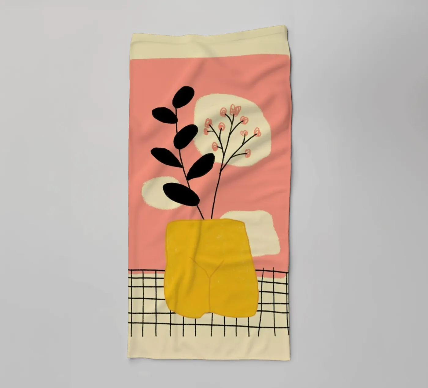 Rosa badhanddoek van Pure