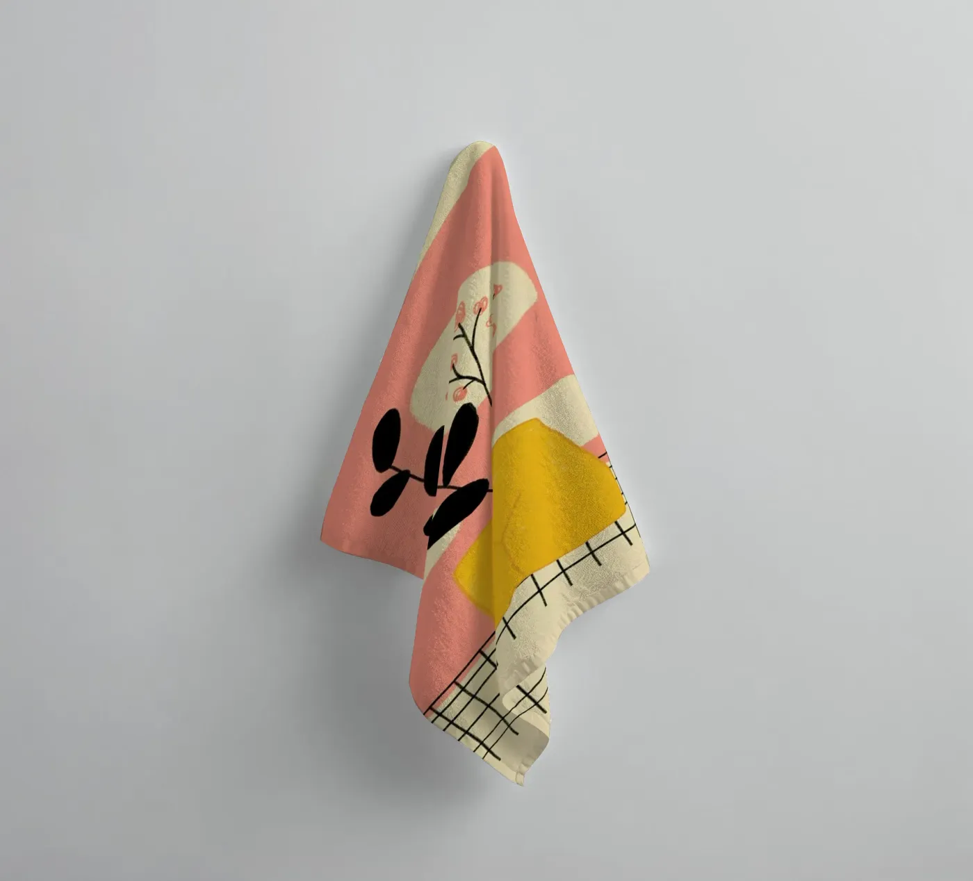 Rosa badhanddoek van Pure
