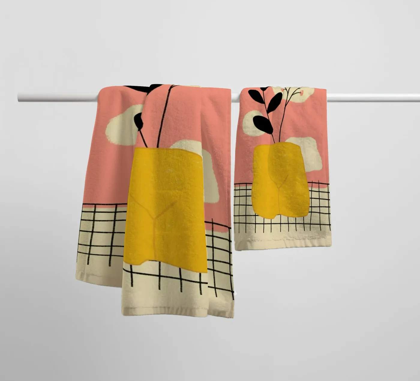 Rosa badhanddoek van Pure
