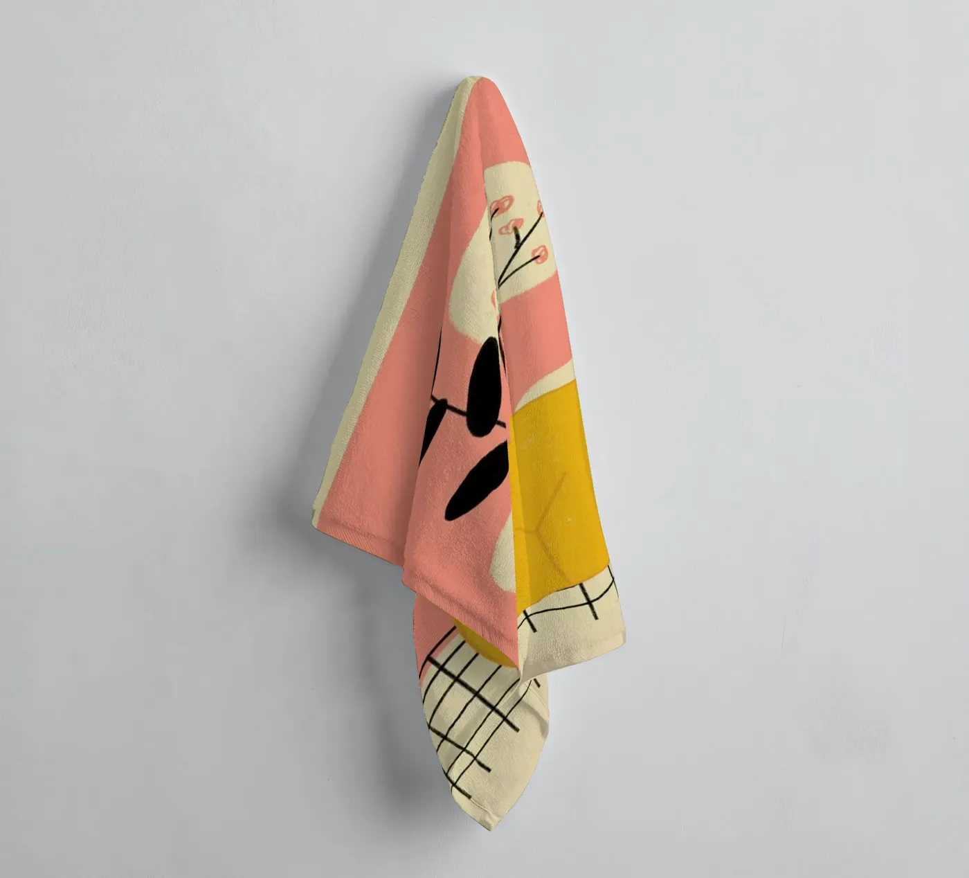 Rosa badhanddoek van Pure