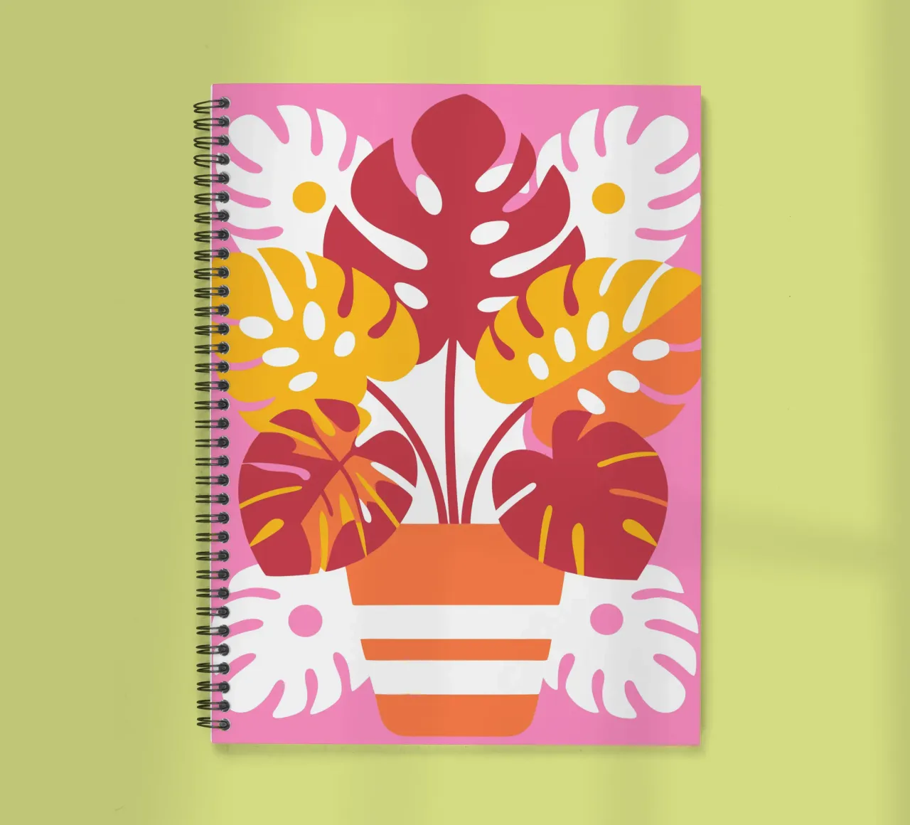 Monstera in a Vase spiral notebook by FLOWER PLACE SHOP