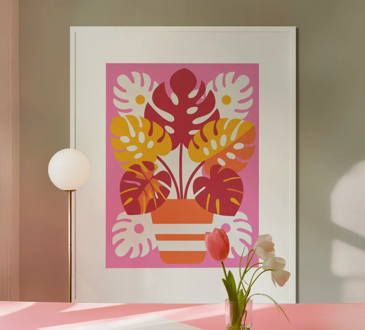 Monstera in einer Vase Poster von FLOWER PLACE SHOP