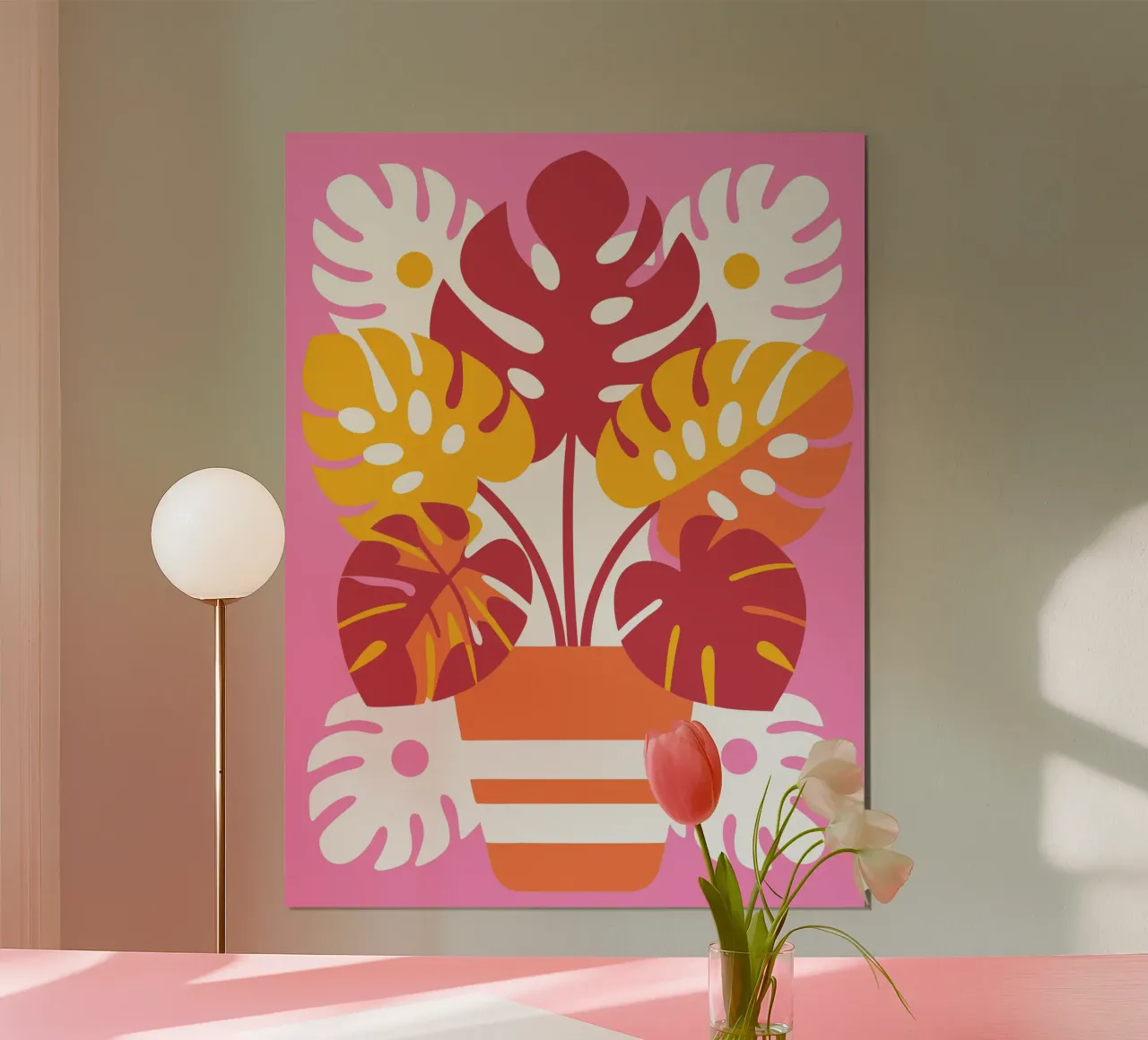 Monstera in einer Vase Poster von FLOWER PLACE SHOP