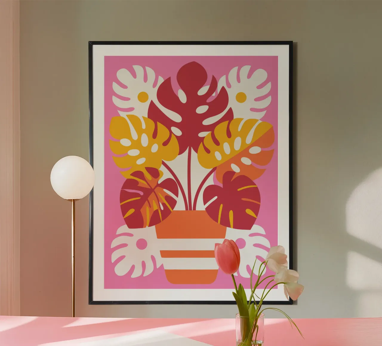 Monstera in einer Vase Poster von FLOWER PLACE SHOP