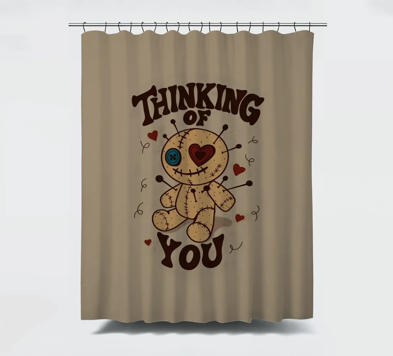 Thinking of you shower curtain by Loobs
