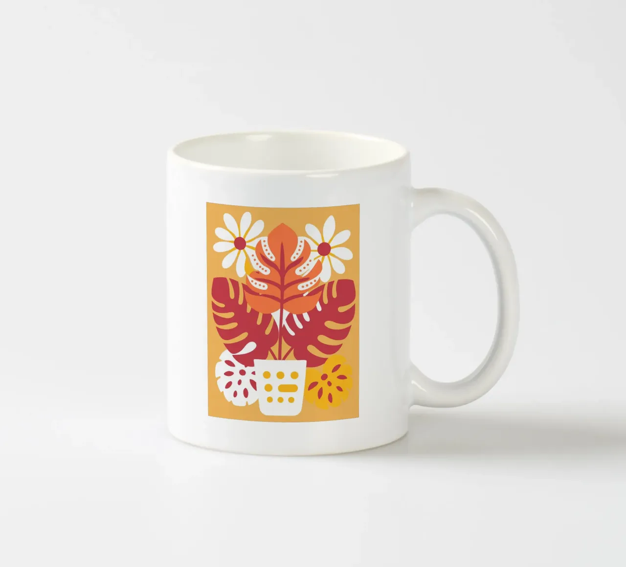 Monstera in vaso tazza in ceramica da FLOWER PLACE SHOP