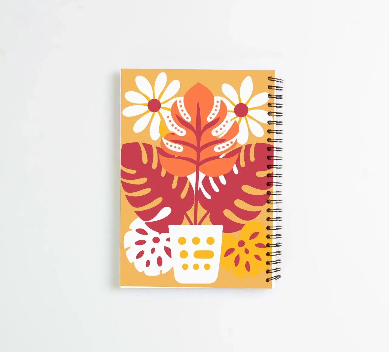 Monstera in a Vase spiral notebook by FLOWER PLACE SHOP