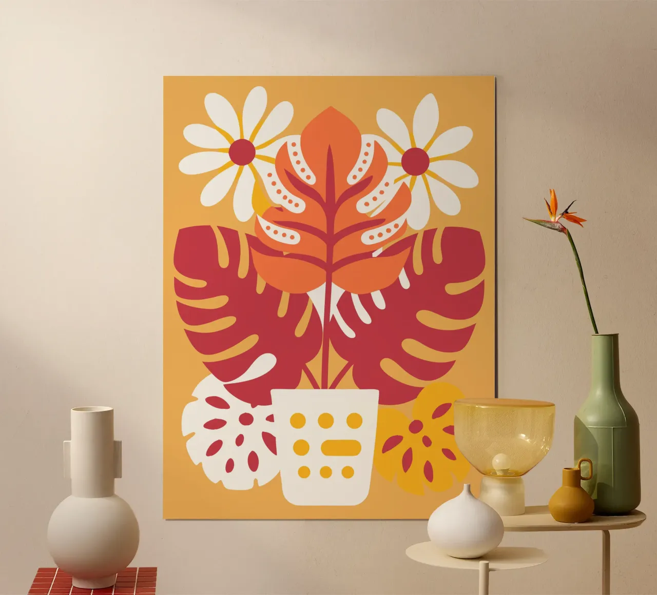 Monstera in einer Vase Poster von FLOWER PLACE SHOP