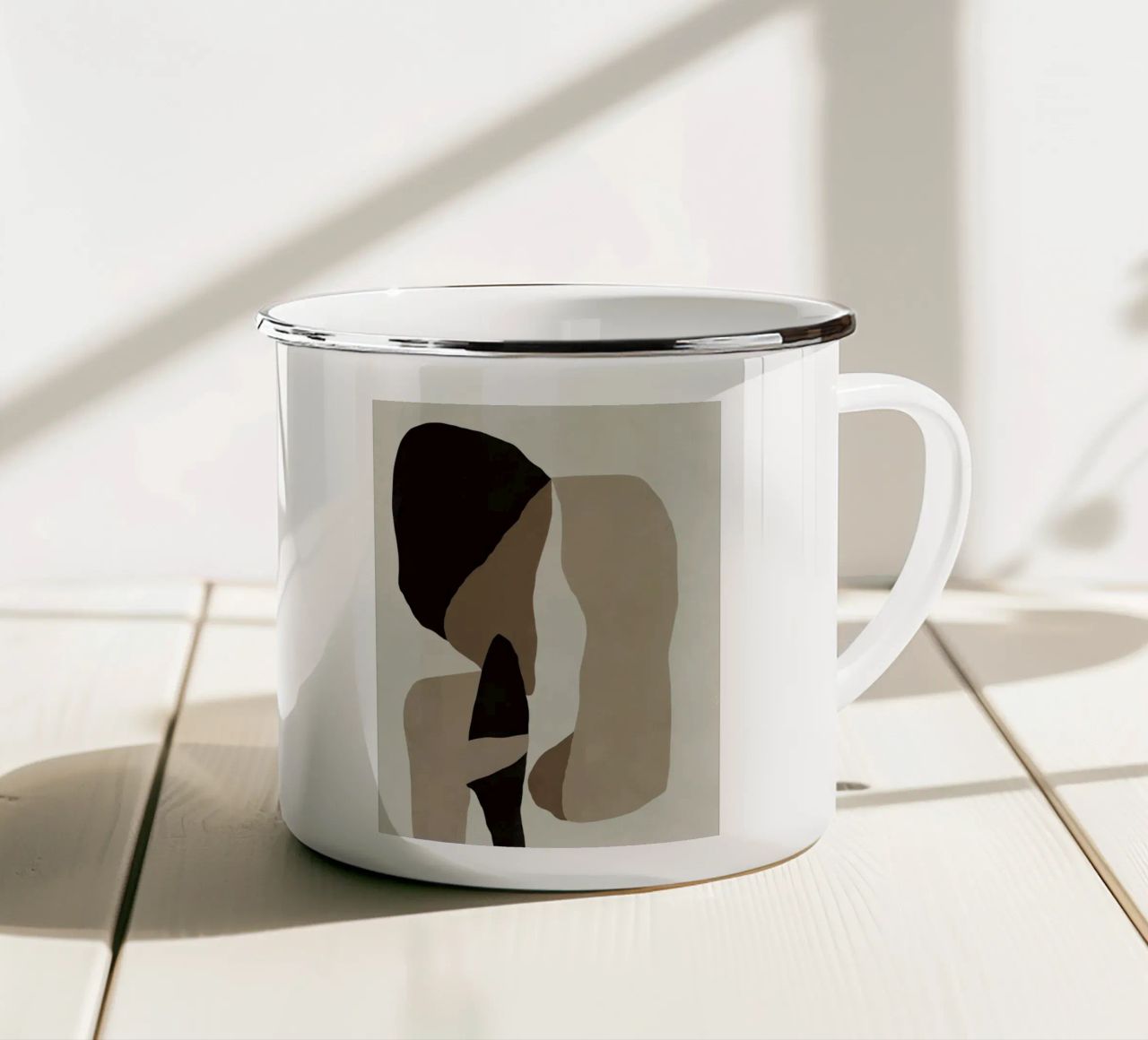 Inspo minimal neutral abstract 08 tazza in smalto da Little Dean