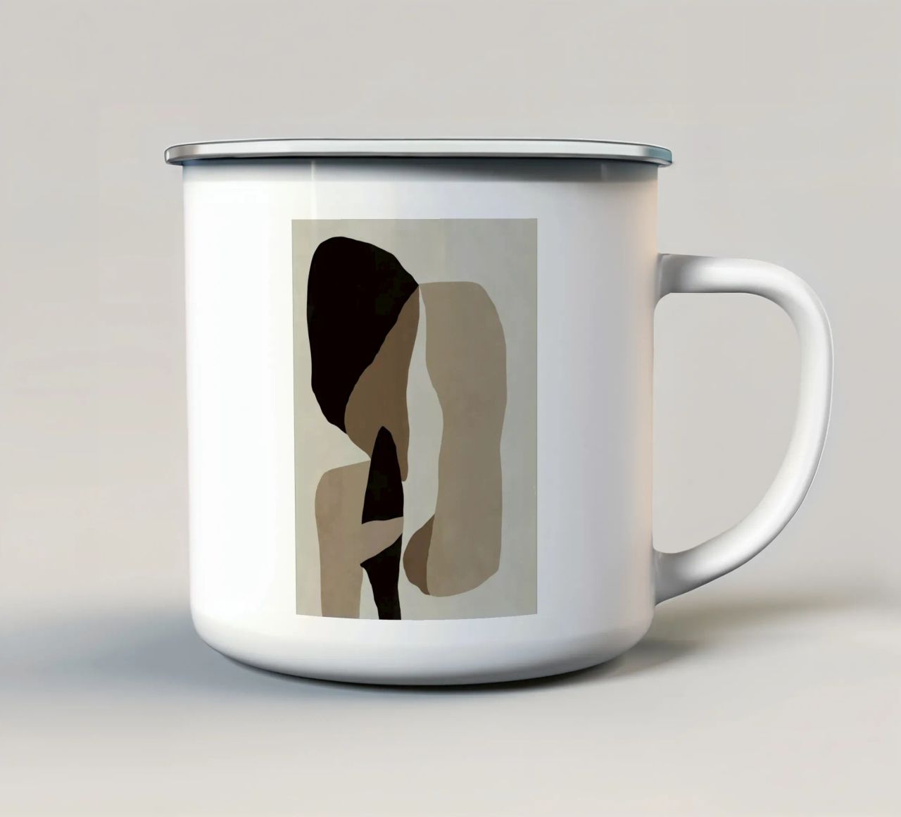 Inspo minimal neutral abstract 08 tazza in smalto da Little Dean