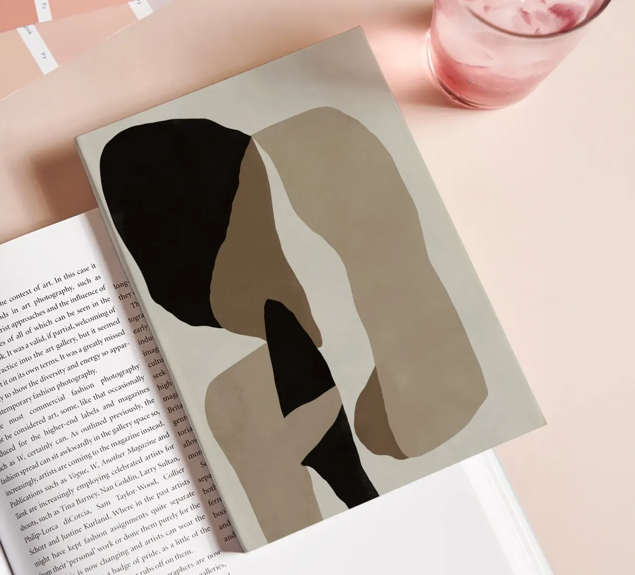 Inspo minimal neutral abstract 08 notebook by Little Dean