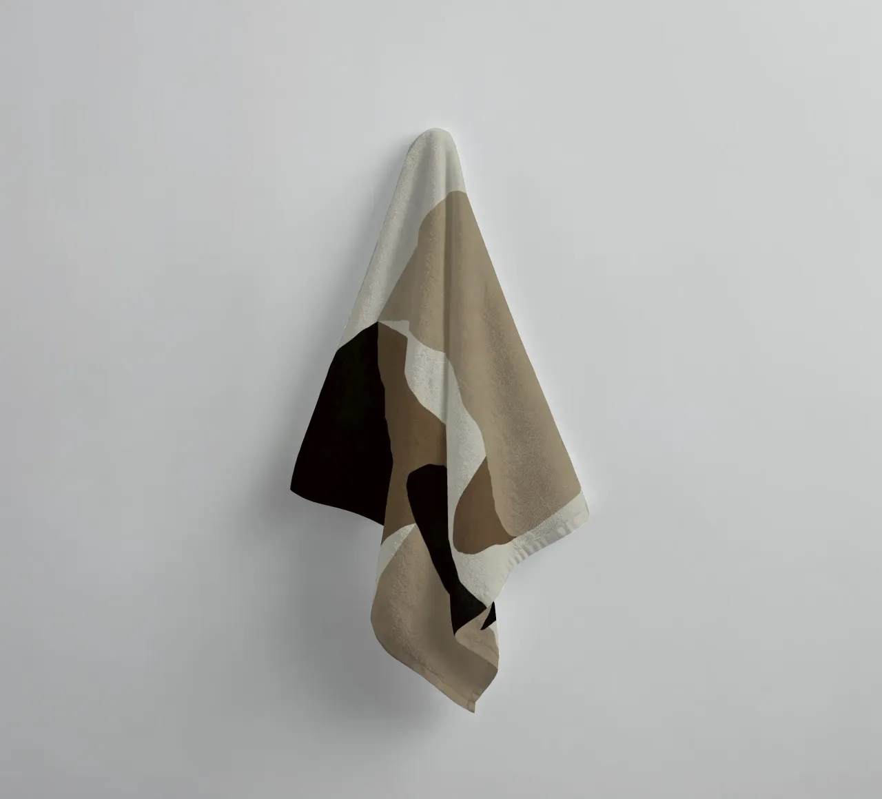 Inspo minimal neutral abstract 08 towel by Little Dean