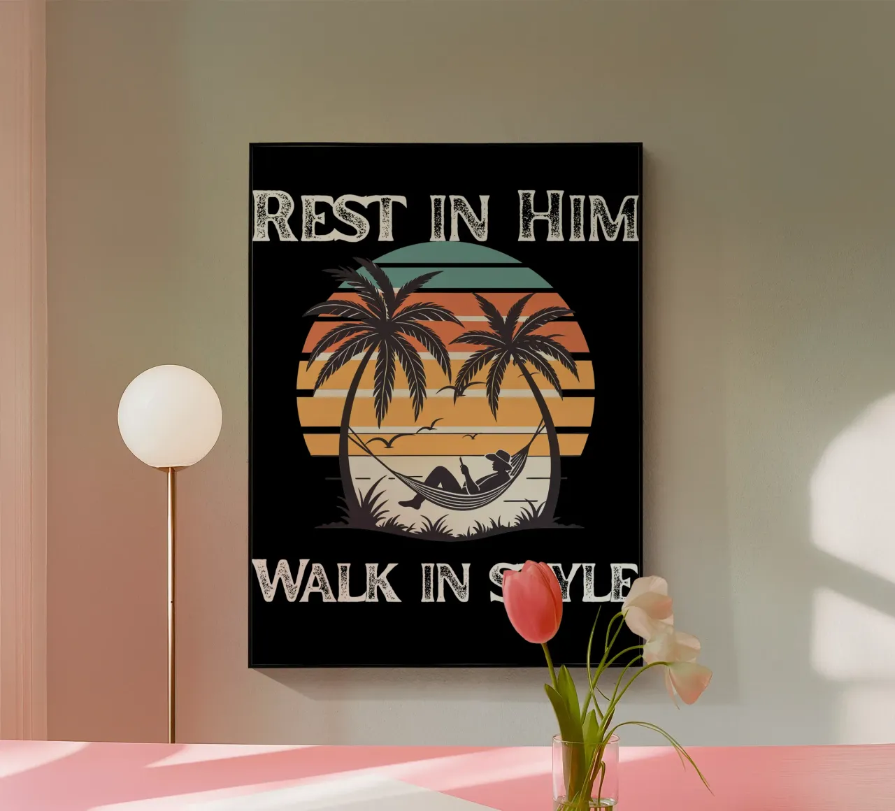 Rest in Grace Walk in Confidence Peace Within Style on Point Acryl-Glas von Lionandlamb