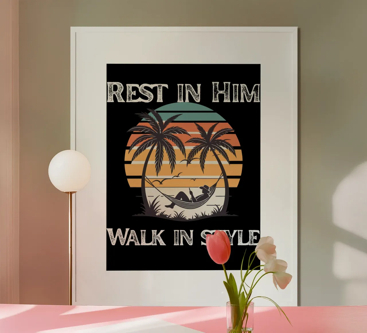 Se reposer dans la grâce Marcher dans la confiance La paix intérieure Le style à l'honneur poster de Lionandlamb