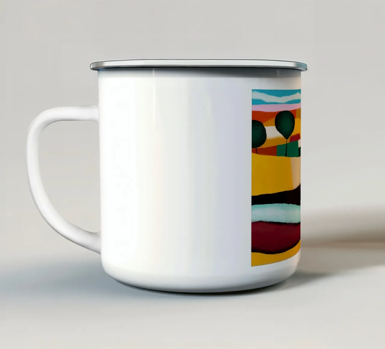 Il fiume attraversa tazza in smalto da Little Dean