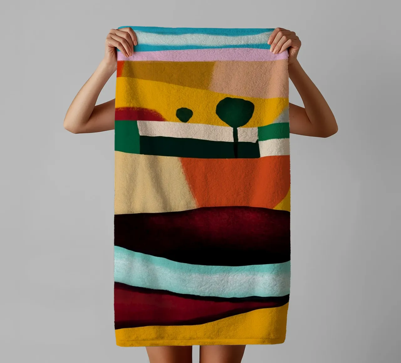 River runs through towel by Little Dean