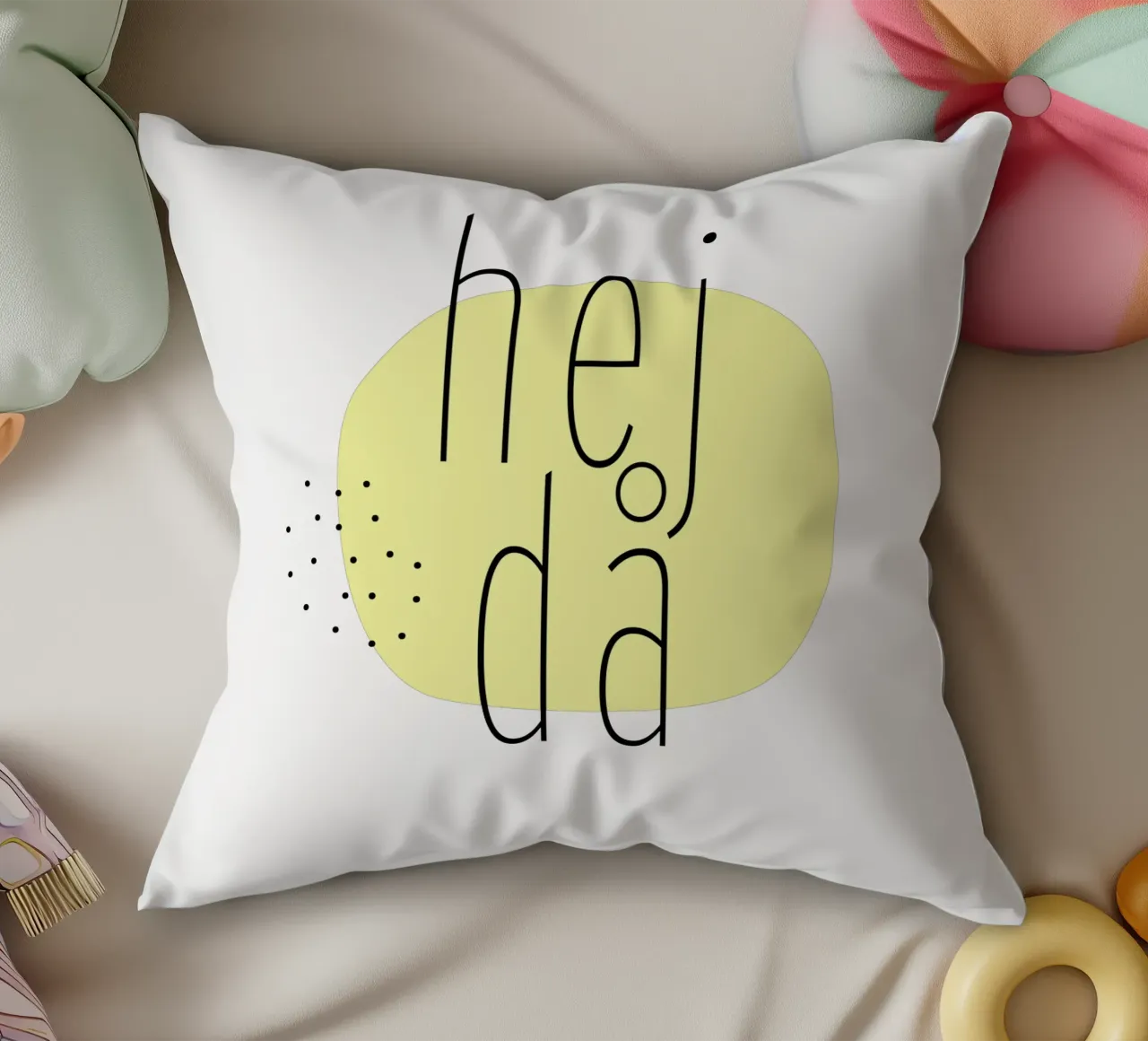 Hej då. cuscino da FRICKE DESIGN