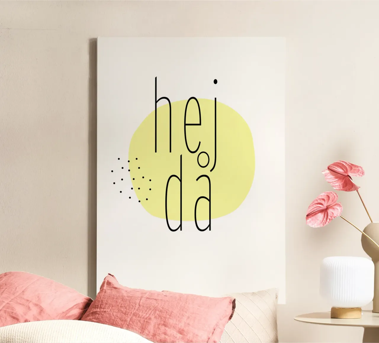 Hej då. tela con Cornice a cassetta da FRICKE DESIGN
