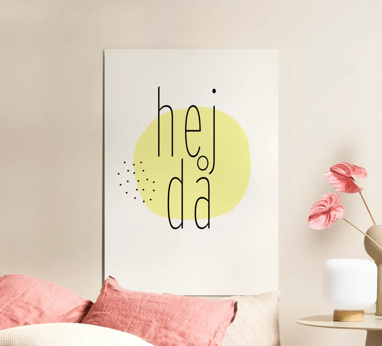 Hej då. poster con telaio in legno da FRICKE DESIGN