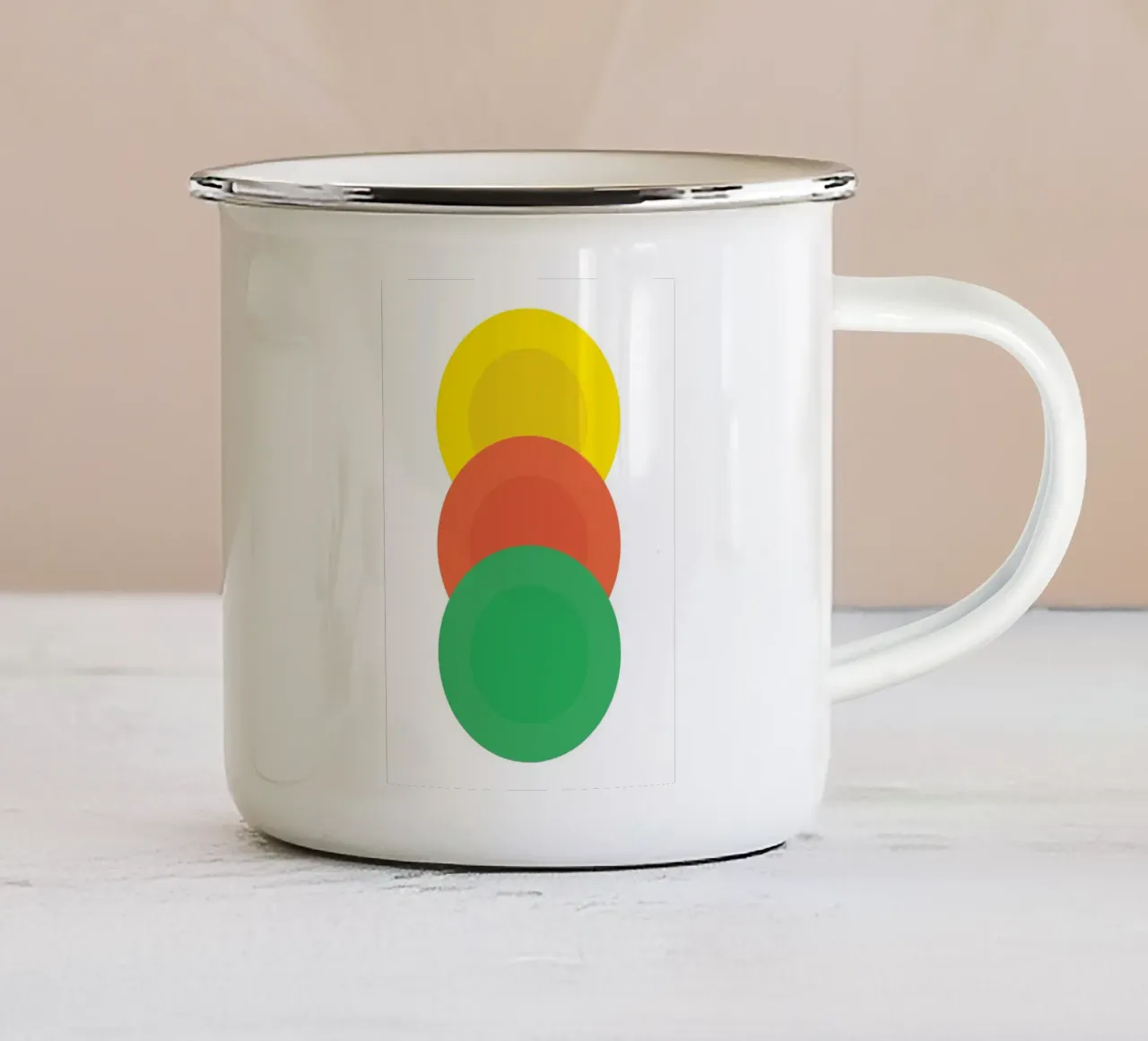 Tavolozza di impilamento colorata tazza in smalto da galihstudio