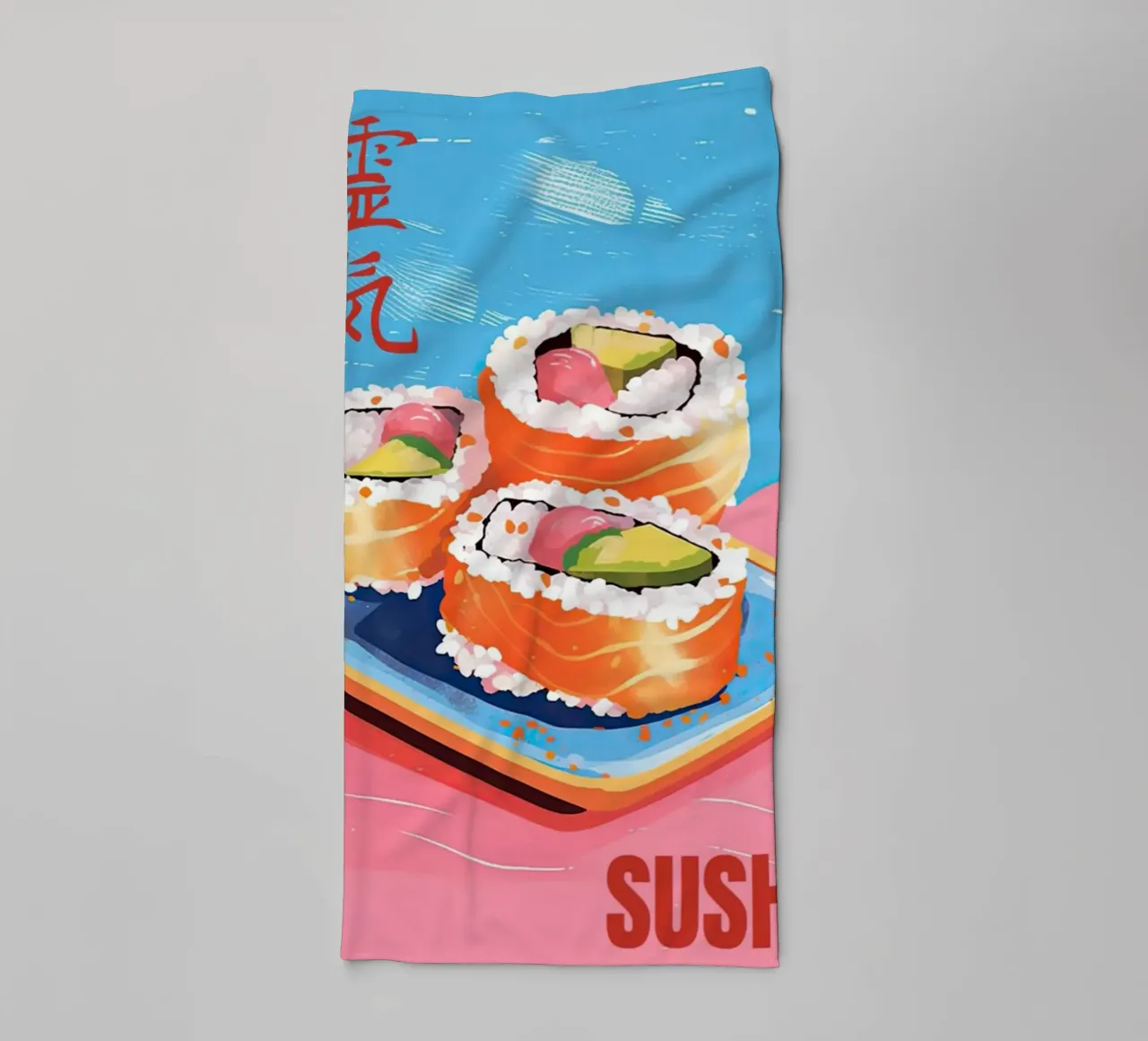 Sushi dal Giappone asciugamano da bagno da Waylons Studio