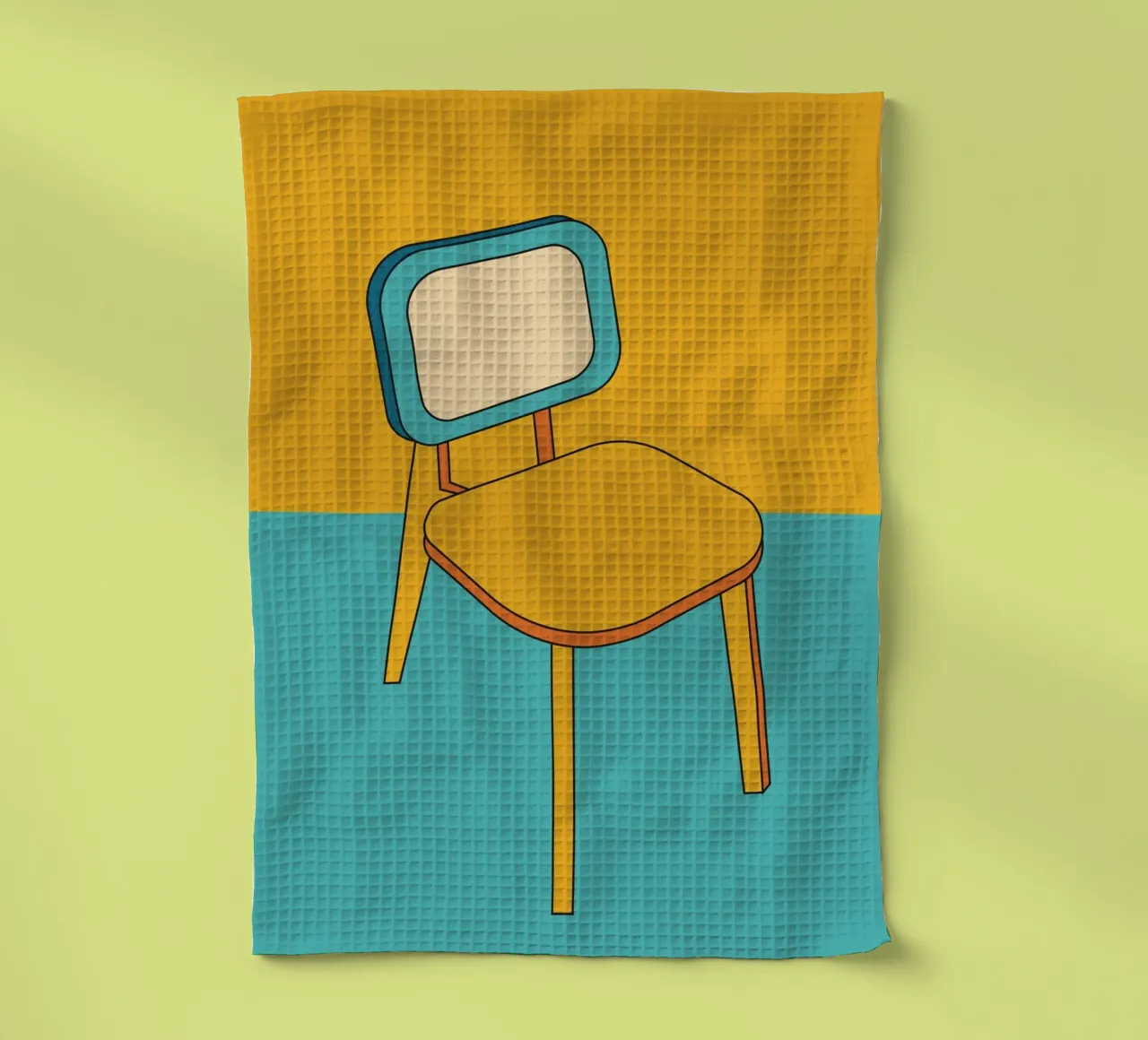 Sedia retro outline canovaccio da cucina da galihstudio
