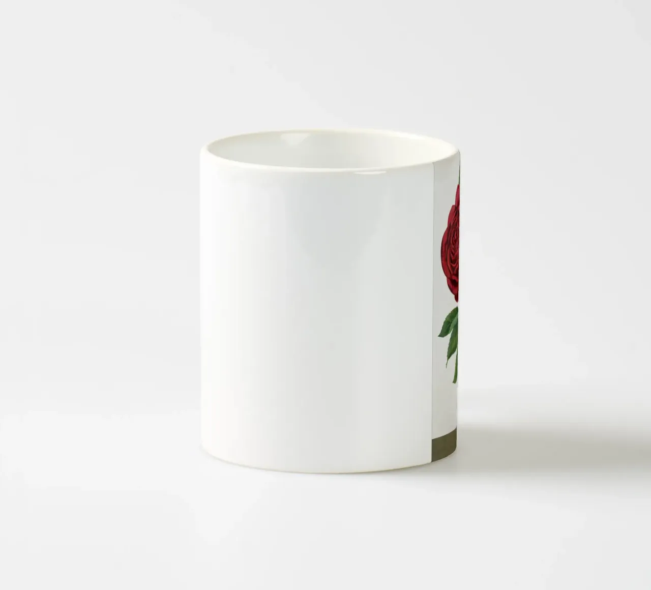 Red rose tazza in ceramica da vintageshop