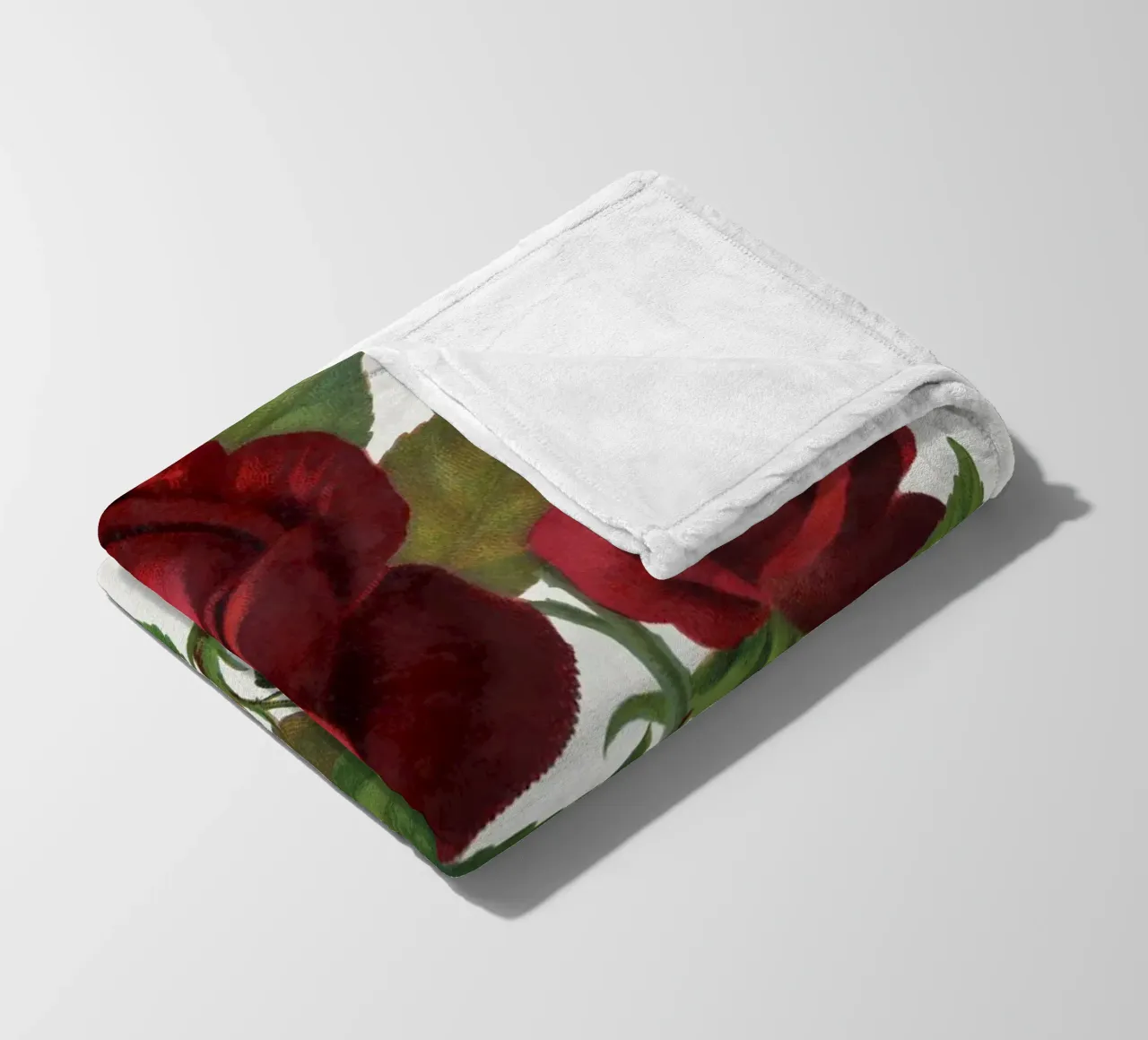 Red rose coperta in pile da vintageshop